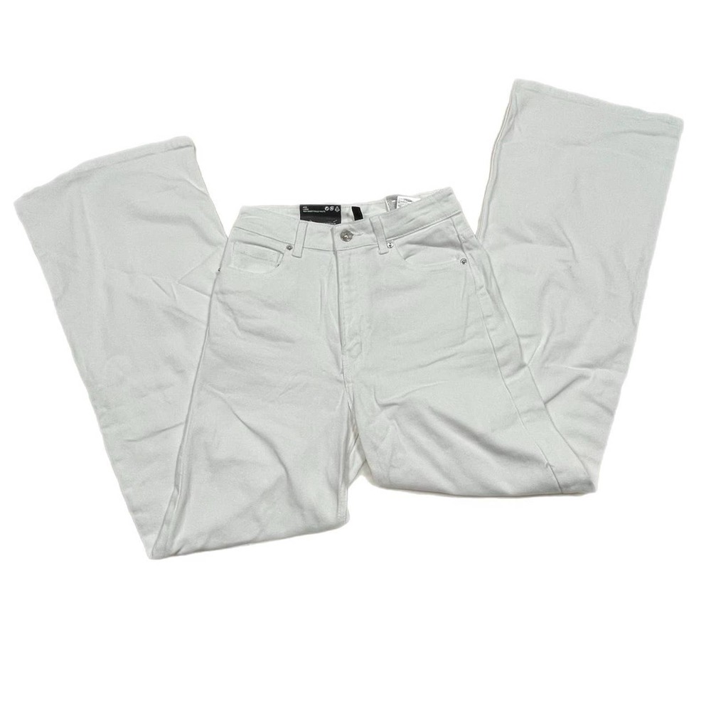 NWT h&m divided white wide leg twill pants